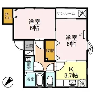 アプリコット B棟【1階】の間取り