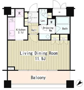 パークオアシス赤坂丹後坂【4階】の間取り