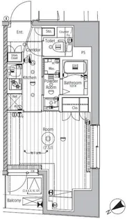 プロスタイルウェルス西早稲田【5階】の間取り