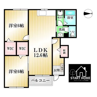 ベネヴォレンテC【1階】の間取り