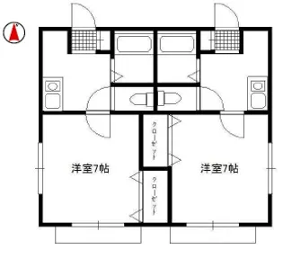 ベルクール【2階】の間取り