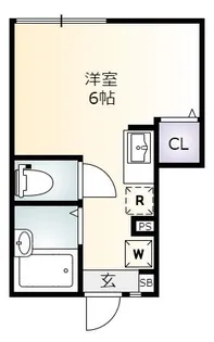 メルディア大久保【1階】の間取り