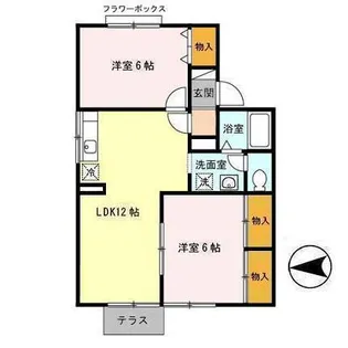メモリー三千刈 B【2階】の間取り