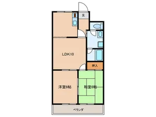 フロ-レンス シバ【2階】の間取り