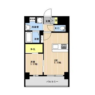 LIBTH松山II【6階】の間取り
