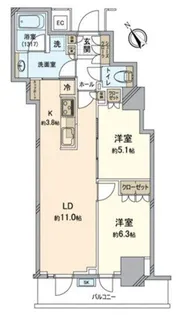 パークタワー滝野川【12階】の間取り