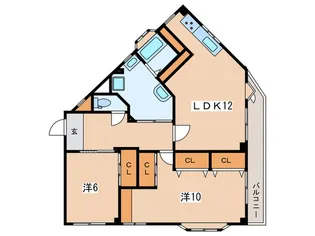 八幡山貸家【2階】の間取り