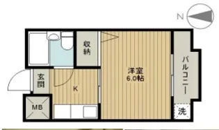 白樺ハイツIII【4階】の間取り