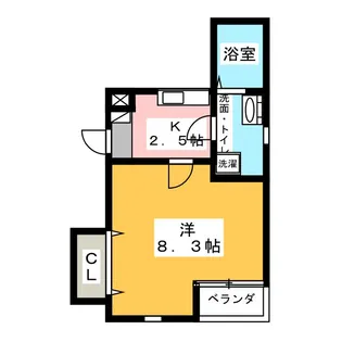 Fortuna志賀本通【3階】の間取り