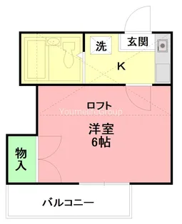 レオパレス花の木【1階】の間取り