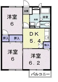 カサヴェルデ吉田II【2階】の間取り