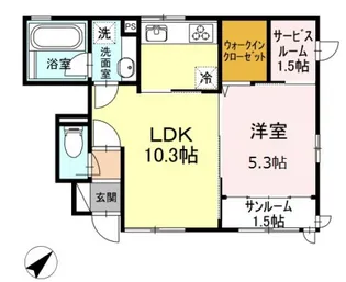 サンシャンテ上野毛【1階】の間取り