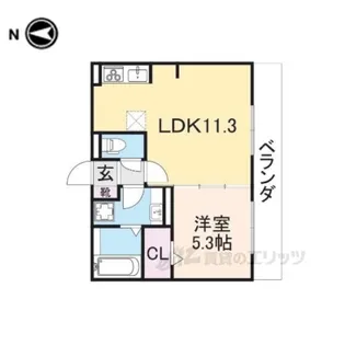 サニーソレイユ【3階】の間取り