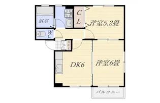 スカイヒルズ綾【2階】の間取り