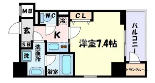 クリスタルグランツ京都御所西【10階】の間取り