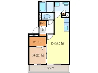 リビングタウンえどばし【1階】の間取り