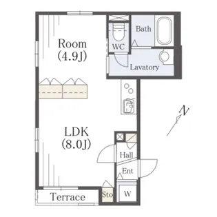 STUDIO南品川【2階】の間取り