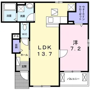 エヴァーグリーン彦根【1階】の間取り