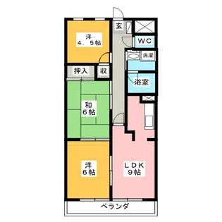 第2グリーンハイム【2階】の間取り