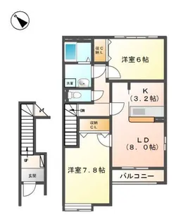 コーポラス高峰【2階】の間取り