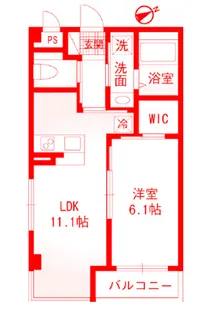 ウエストヒルズ【4階】の間取り