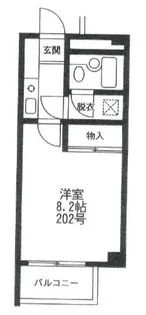 メゾンサンテピエス【2階】の間取り