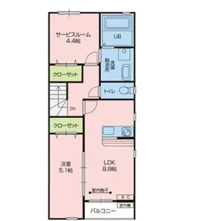 クレスト矢巾【2階】の間取り
