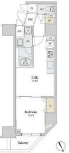 ロイジェント新橋【14階】の間取り