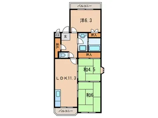 グリーンライフサトウ【4階】の間取り