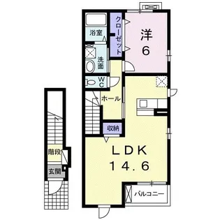 プリムローズ ガーデンヴィラB【2階】の間取り