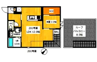 Grandtic Plaisir(グランティックプレジール)【2階】の間取り