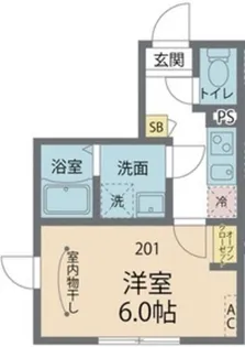 カインドネス横浜中山【2階】の間取り