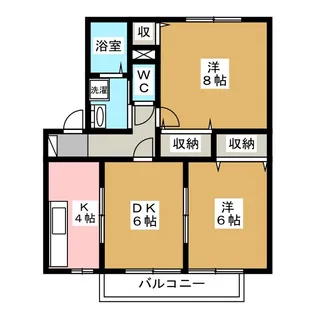 セジュール・ラフィネB【2階】の間取り