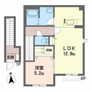 シャーメゾン田園【2階】の間取り