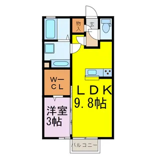 メゾン ド シュシュA【1階】の間取り