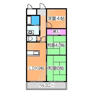 ウィスタリア藤【3階】の間取り