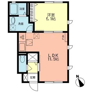 アモーレヴィータ城郷【1階】の間取り