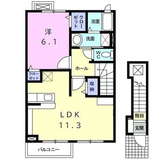 プリムローズ【2階】の間取り