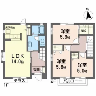 ヴァン・ヴェールCの間取り