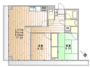 学芸大KYハイツ【2階】の間取り