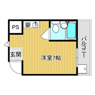 コーポウエストリバー【1階】の間取り