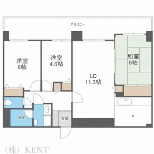 ウエストヒルコート【7階】の間取り