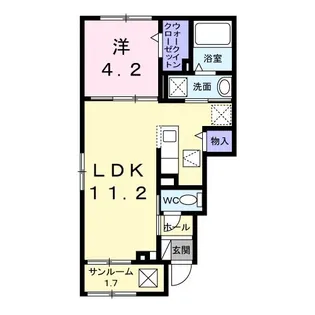 キャトル セゾンI【1階】の間取り