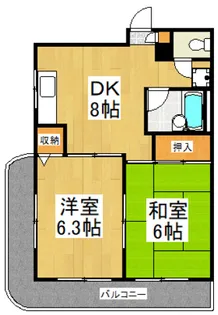 パレスサンヴェール2【3階】の間取り