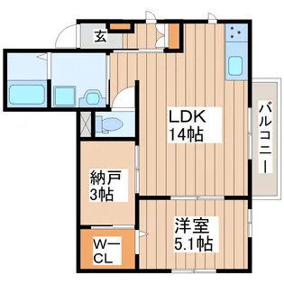 ハイツ・みどり【2階】の間取り