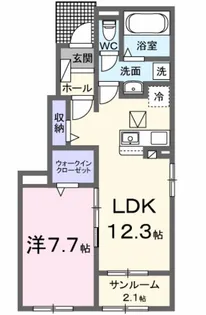ドゥ・エスポワール【1階】の間取り