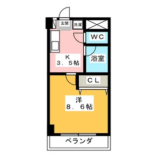 ブロア中村【6階】の間取り