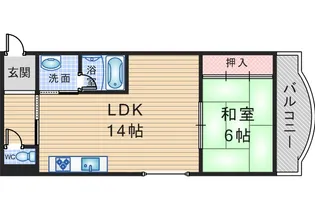 ヴィラ豊中【2階】の間取り