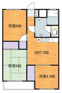 宿河原マンション【3階】の間取り
