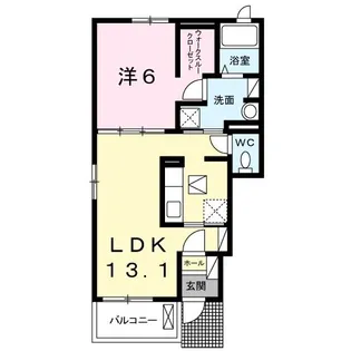 アンソレイユ【1階】の間取り